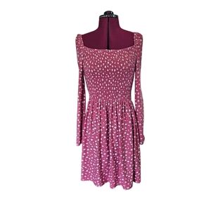 Justify Smocked Dress Long Sleeved Pink/Mauve